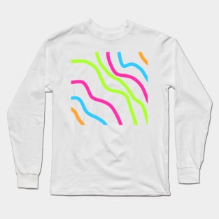 Colorful abstract stripes art design Long Sleeve T-Shirt